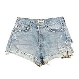 AGOLDE‎ Parker Vintage Cutoff Denim Shorts Swapmeet Distressed Light Wash Sz 28